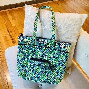 Vera Bradley quilted tote